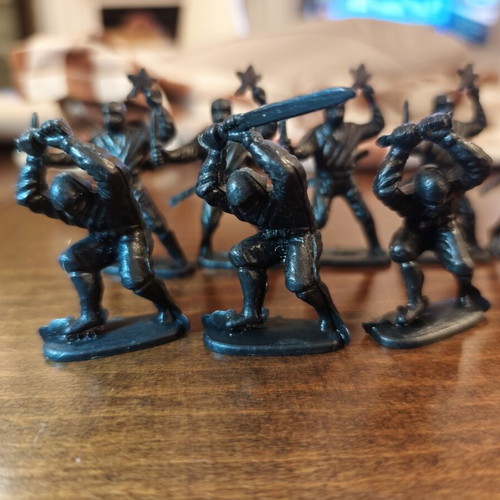Vintage Solpa Ninja Military Figures set of 24 used, 80s