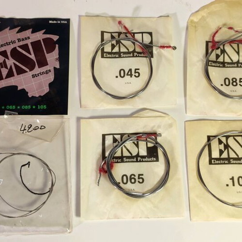 ESP bass strings used, pack with .045 .065 .085 .105 gauges