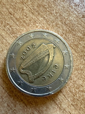 2€ Ireland coin used with shift error