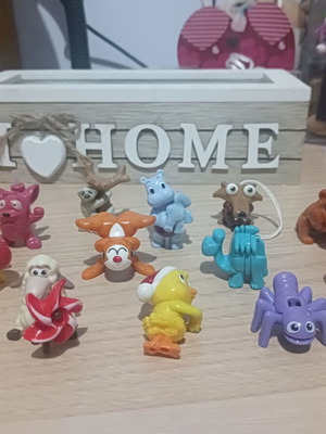 Kinder figures used collection with animals, cartoons, Angry Birds, Ice Age