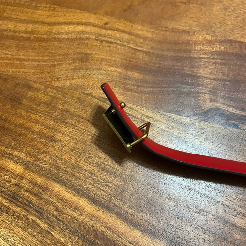 Leather belt double-sided new, length 95 cm