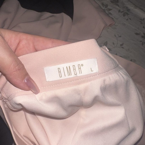 Midi skirt and crop top set like new, black and pink