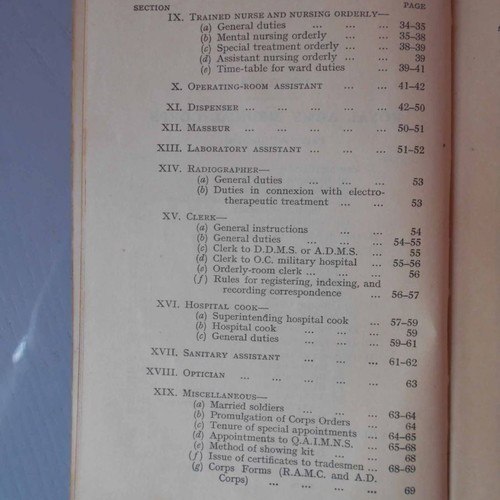 Old Book Standing Orders for Royal Army Medical Corps 1937 used