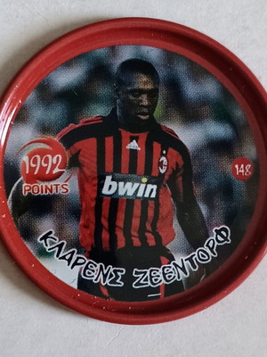 Clarence Seedorf AC Milan collectible metal cap like new