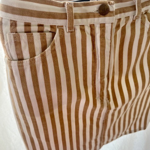 Original Vintage high-waisted denim skirt like new, beige