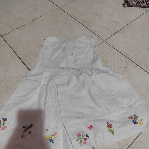 Mayoral summer dress for girls size 7 white with flowers like new