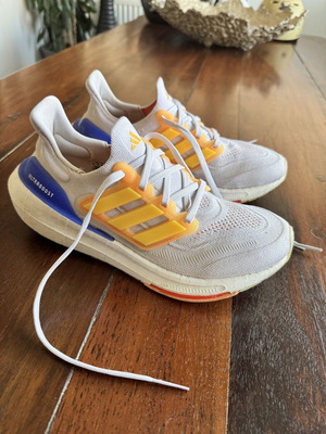 Adidas Ultra Boost sneakers size 38.5 like new, white and yellow