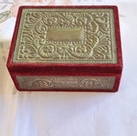 Godinger Baroque Silver Plated Jewelry Box used, vintage velvet case