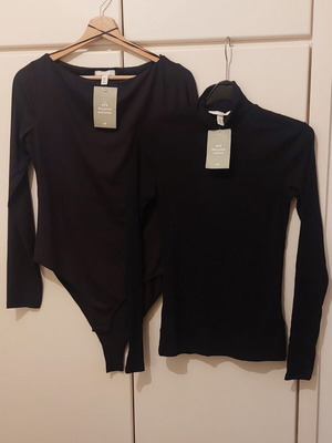 H&M γυναικείο σετ με κορμάκι και ζιβάγκο σε μαύρο