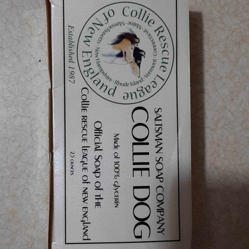 Saltsman Soap collie dog shaped soap, Lassie, new