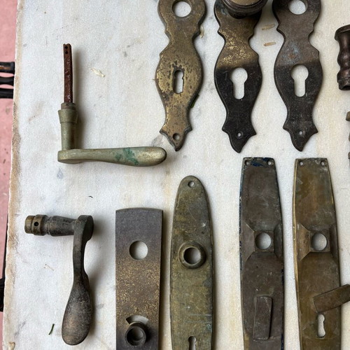 Bronze handles used, all together