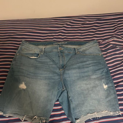 Jeans bermuda women's like new, size 5XL, turquoise