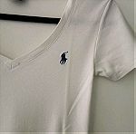  Ralph Lauren sport white t shirt, v neck, S