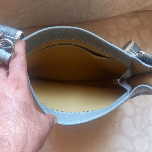 Shoulder bag like new, grey synthetic leather