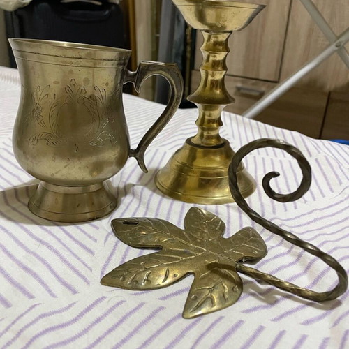 Brass decorations used, set of 3 pieces