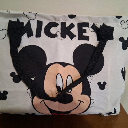 Shoulder bag new black and white with Mickey