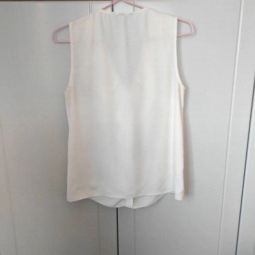 H&M Sleeveless Blouse Used, White, Size S