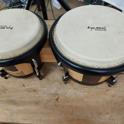 Tycoon Percussion Bongos Artist Series with Turkey Splash Cymbal 12" new