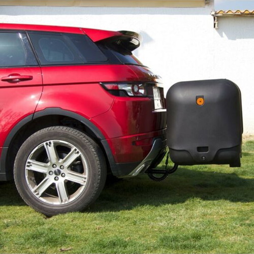 Aragon TowBox V2 car hitch trunk with single opening 390lt gray like new