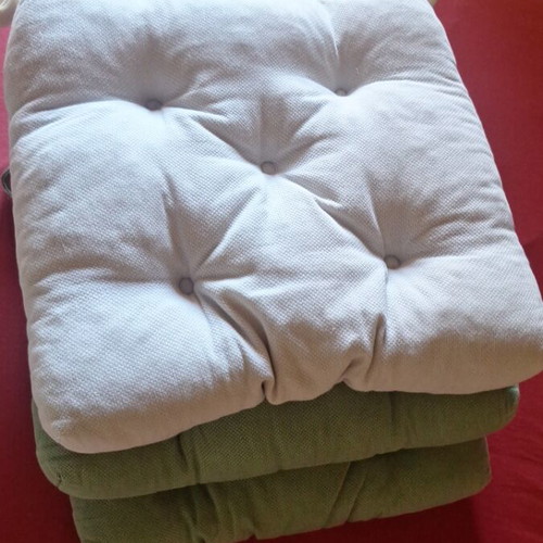 Chair cushions used, set of 3, 35-40 cm width