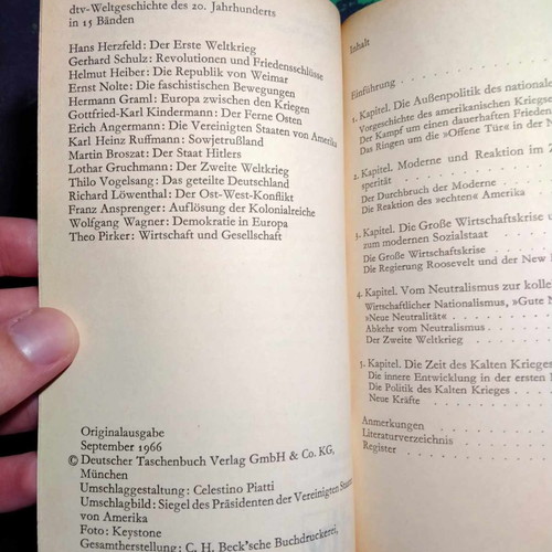 Erich Angermann: Vereinigten Staaten von Amerika 1966 book in German in excellent condition