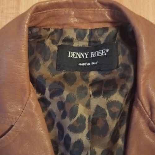 Denny Rose women's leather jacket used, size L, brown