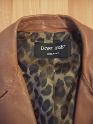 Denny Rose women's leather jacket used, size L, brown
