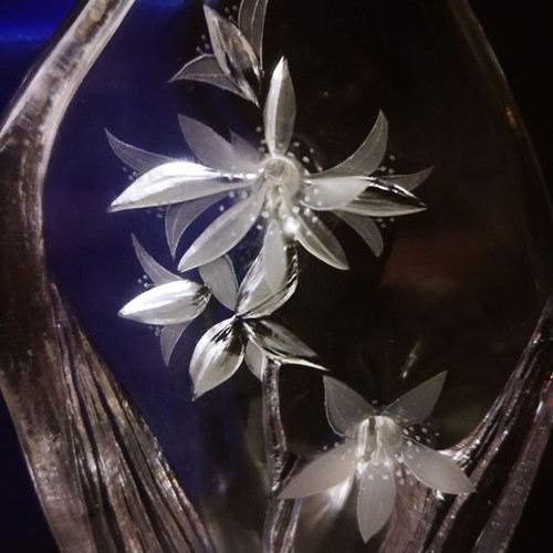 Celia paperweight handmade Maleras full lead crystal new