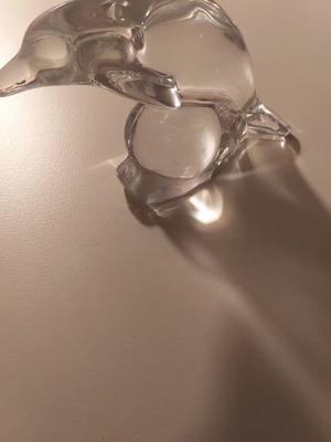 Bohemian crystal dolphin like new