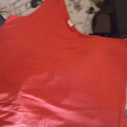 Blouse one shoulder red size M like new