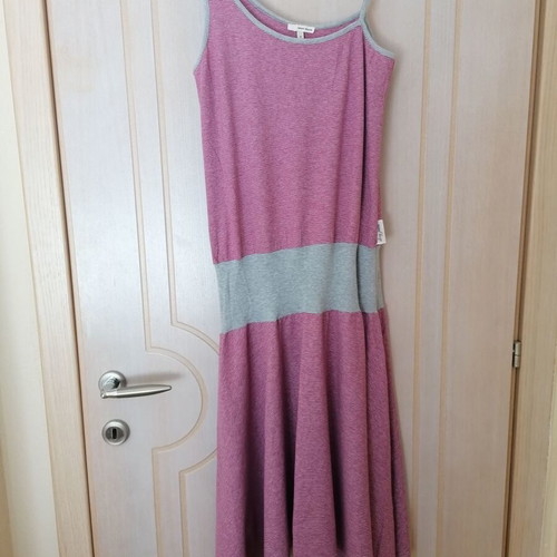 DKNY dress new, cotton, size M, red and gray