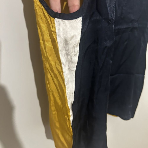 Silk top Mango medium like new, blue and yellow