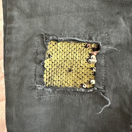 Pants with sequin details used, size small