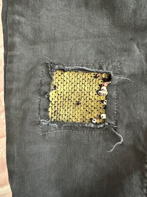 Pants with sequin details used, size small