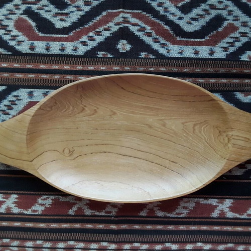 Oval teak wood serving platter new handmade