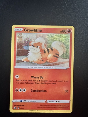 Growlithe MC Donalds 2022 Holo Pokemon card used