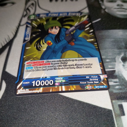 Mai Filled With Energy card like new, Future Trunks Saga
