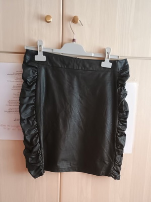 Peace And Chaos leather high-waisted skirt like new, black, size M