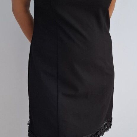 Black mini dress GRAMA like new, georgette sequin