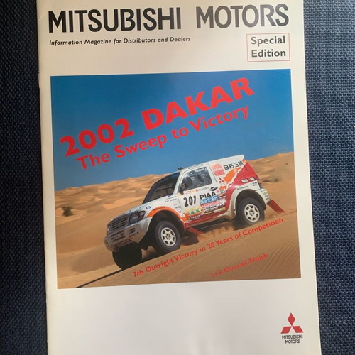 Mitsubishi Motors Dakar Rally 2002 Pajero brochure like new