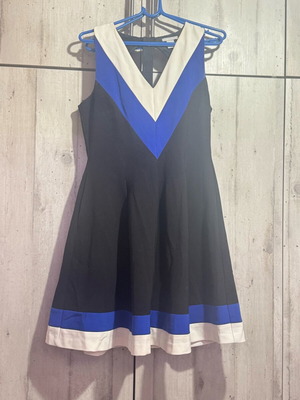 H&M dress size 44 used, black and white with zipper