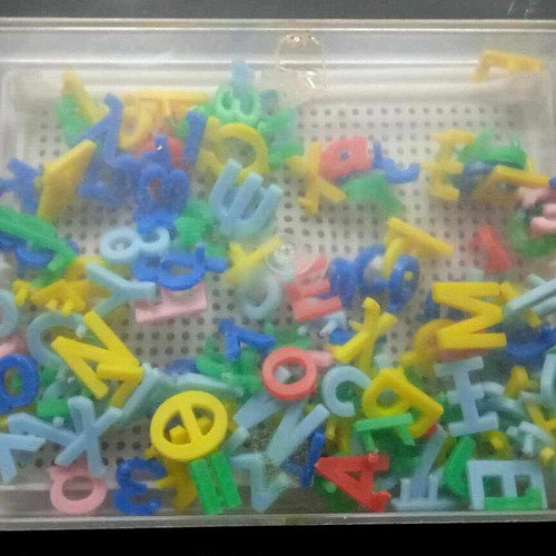 Vintage learning toy with numbers and letters used