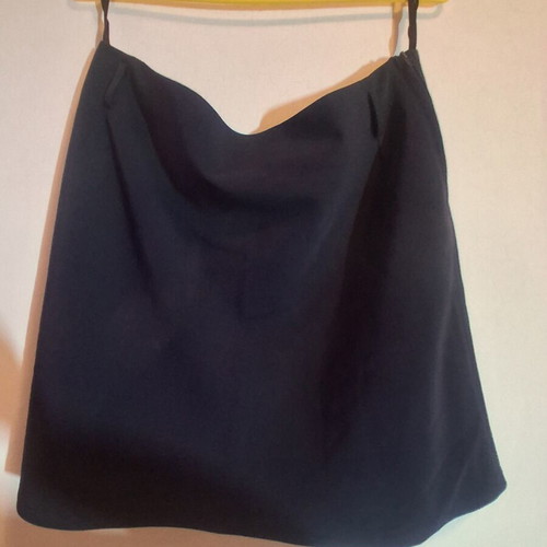 Mini skirt dark blue with side zipper like new, sizes M and L