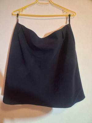 Mini skirt dark blue with side zipper like new, sizes M and L