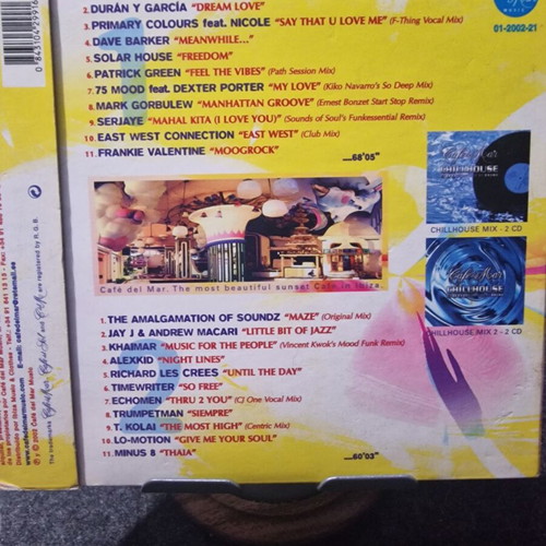 Café Del Mar Chillhouse Mix 3 CD like new, electronic