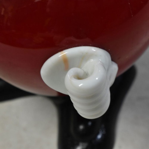 Vintage handmade glass Santa Claus figurine used