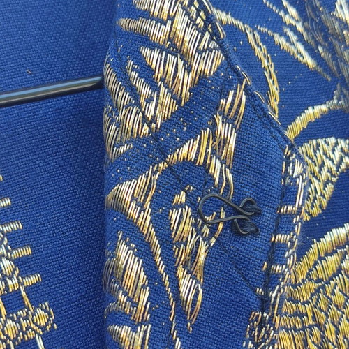 Vintage Greek Caftan DURA 60s 70s with Gold Embroidery Boho Chic Hippie