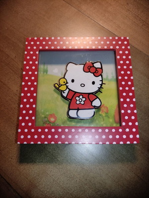 Hello Kitty decorative item like new, tabletop or wall, 11.5 x 11.5cm