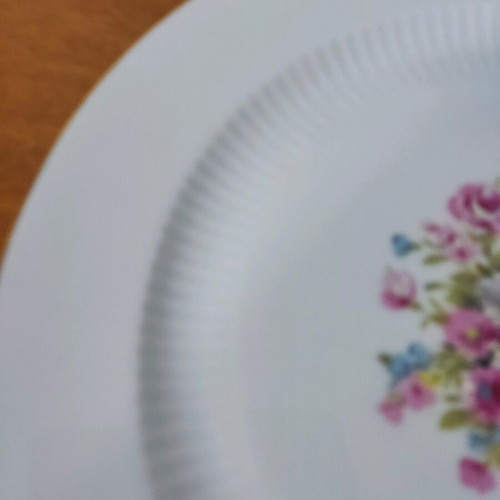 Kaiser round porcelain platters like new, set of 2 with Romantica design