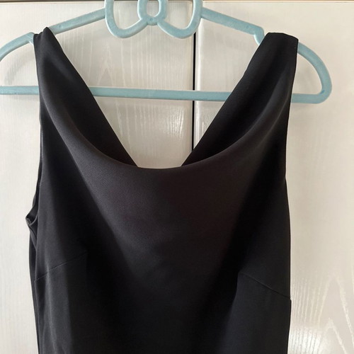 Black dress for special occasions size S with draped detail